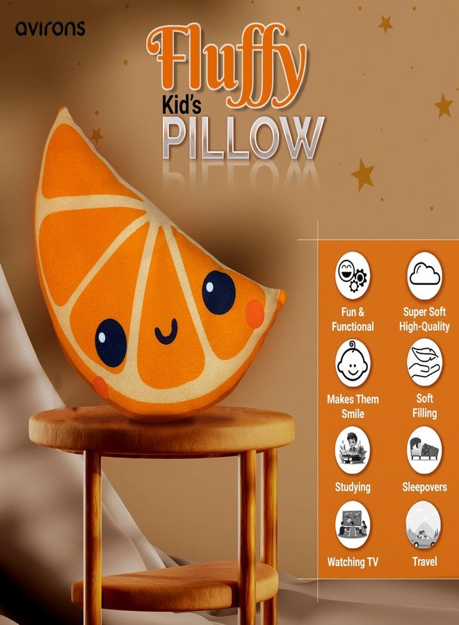 Avirons Orange Shape Pillow - Fun and Cozy! Perfect for Play, naps, or Cuddles, This Cute Orange Design Brings Comfort and a Burst of Color to Any Room. - Image 3