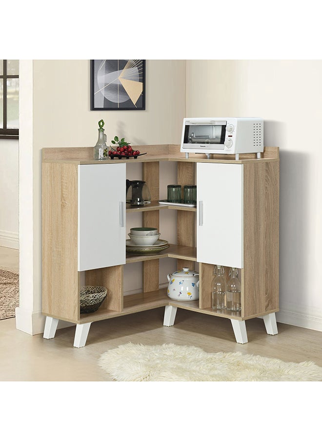 Home Box Alford Corner Coffee Bar Cabinet 90 x 96 x 29.8 cm  - Image 1