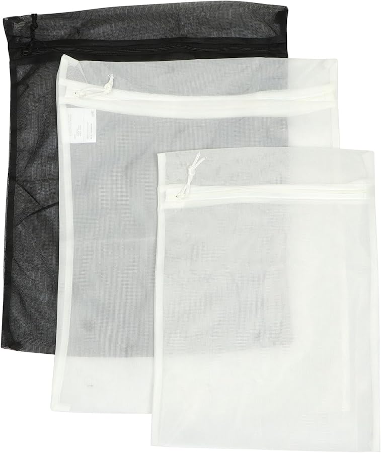 3Pcs Large Mesh Laundry Bags Set For Delicates Bras Sweaters Towels Machine Wash Protective - Image 1