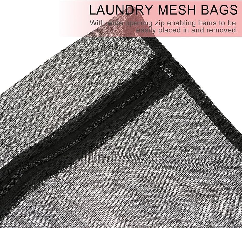 3Pcs Large Mesh Laundry Bags Set For Delicates Bras Sweaters Towels Machine Wash Protective - Image 3