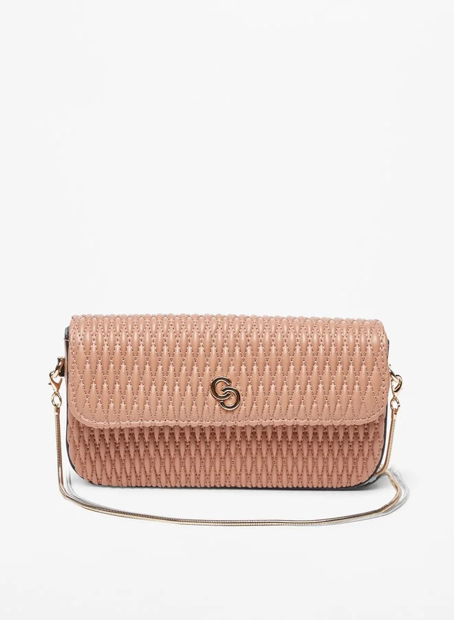 سيليست Women's Quilted Crossbody Bag with Chain Link Strap
