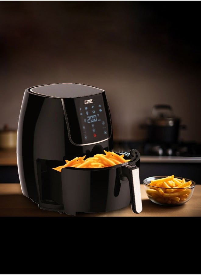 XPER - Air Fryer without Oil - 5 Liters - 1700 Watts - Touch Screen - 8 Programs - XPAF-800B - Image 1