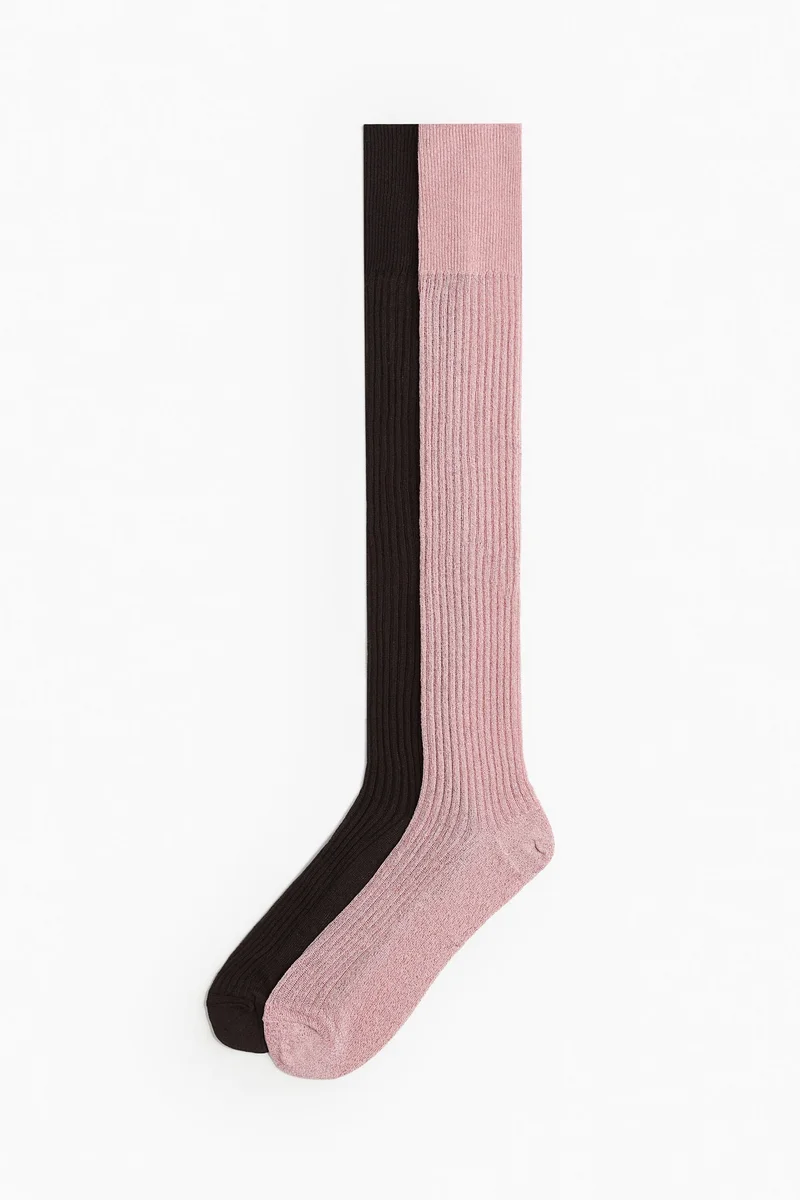 H&M 2-pack silk-blend knee socks