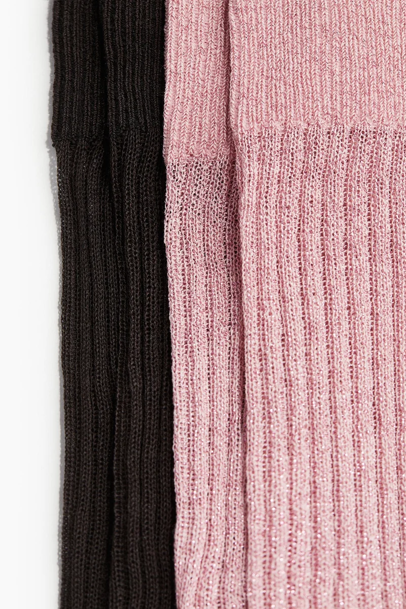 H&M 2-pack silk-blend knee socks
