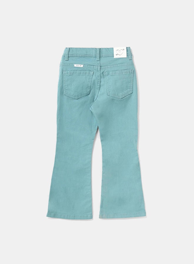 سي إن جينز وير كيدز بنات السراويل الفيروزية الصيفية للبنات - Image 2