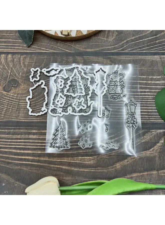 قالب ختم طابع وحش الثلج الشتوي لبطاقات التهنئة المصنوعة يدويًا لسجل القصاصات DIY - Image 4