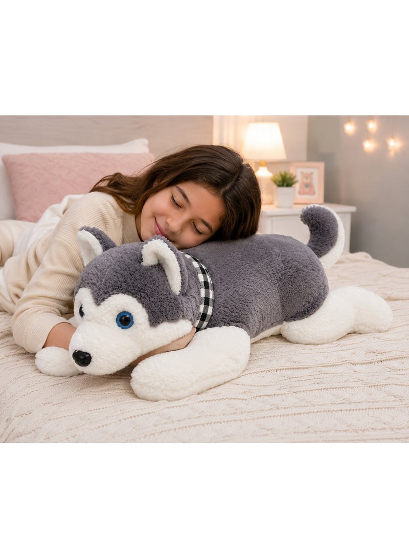 55 CM Soft Husky Stuffed Animal – Plush Hug Pillow For Kids & Home Decor - Image 2