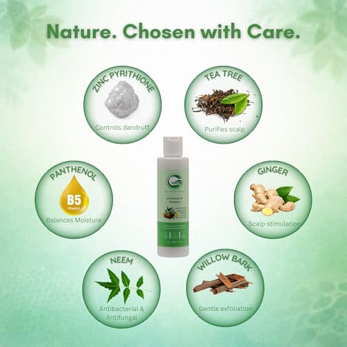 Greenviv Zinc Pyrithione Anti-Dandruff Shampoo for Dandruff & Itchy Scalp, Removes Flakes & Soothes Scalp with Salicylic Acid & Tea Tree | Sulphate & Paraben-Free | 200 ml - Image 4