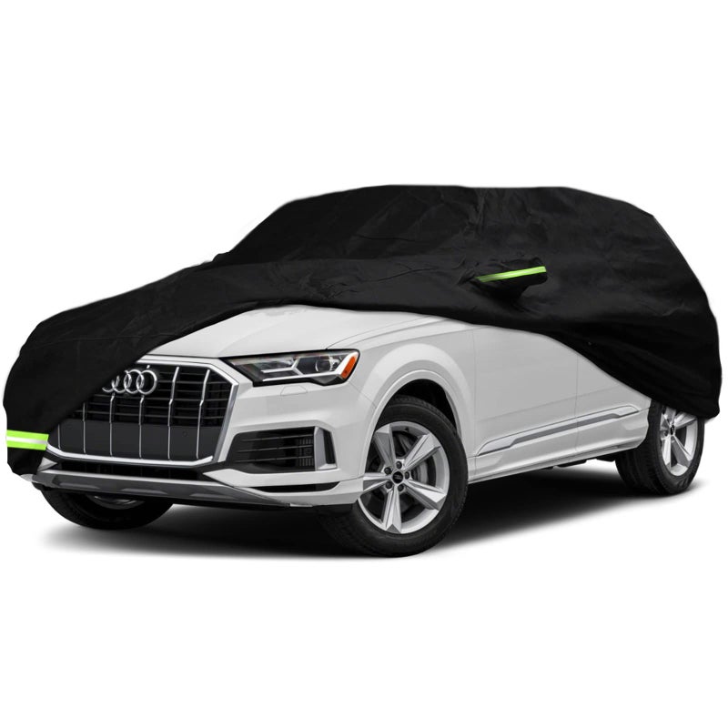 YIXIN Waterproof 210T Car Covers for 20052024 Audi Q7 SUVFit 100 Waterproof with Windproof Strap  Single Door Zipper for 20052024 Audi Q7 SUV