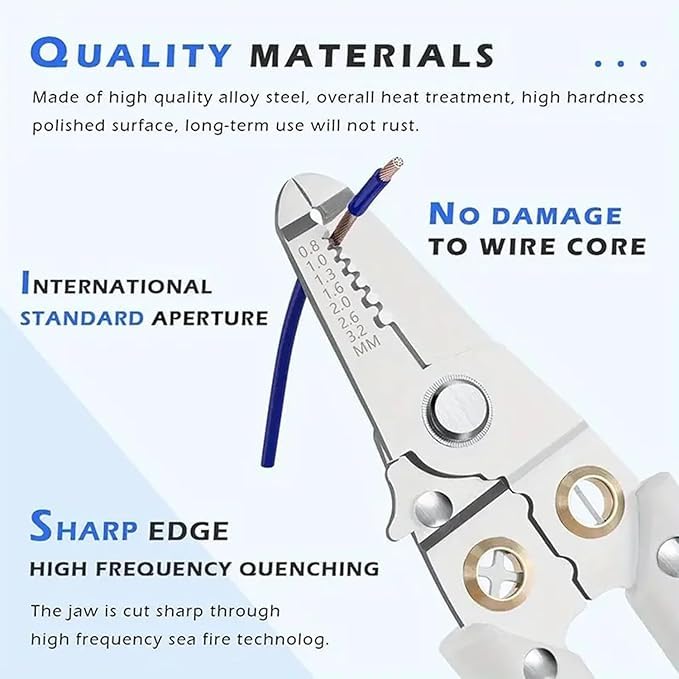 Shipline Shipline Special Wire Stripper for Electrician Decrustation Pliers Multifunctional wire stripper and cutter wire cutter tool wire cutter stripper wire cutter plier  - Image 3