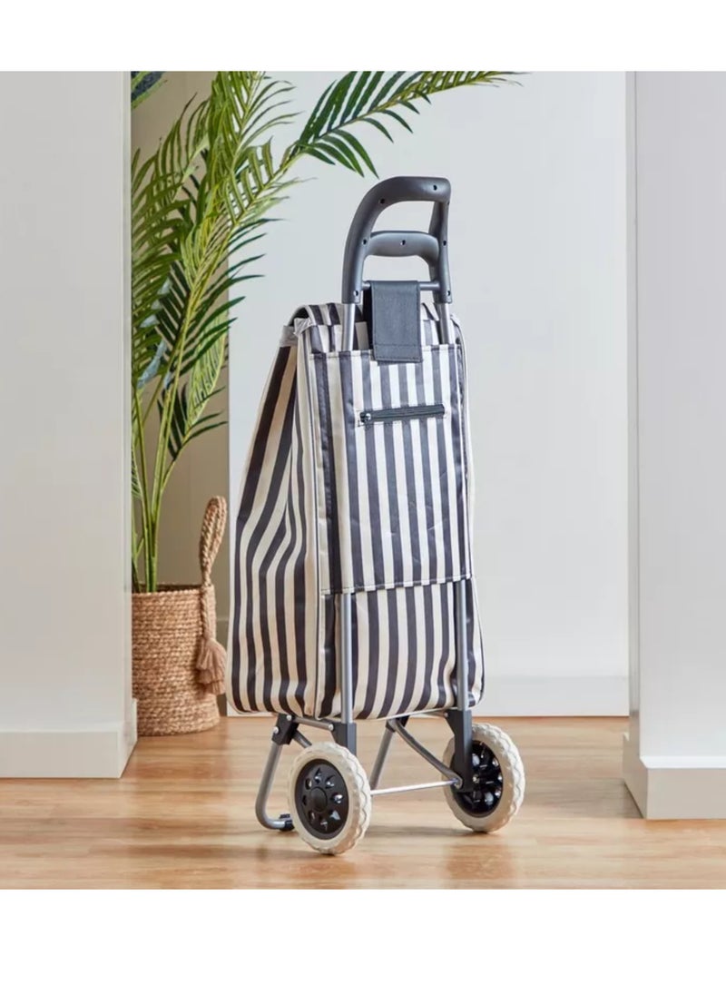 Feelings FEELINGS Folding Essential Shopping Trolley- in Stripes  - Image 3