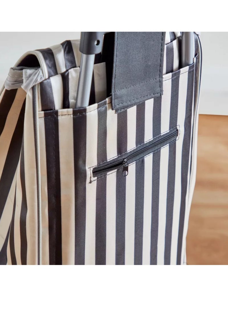 Feelings FEELINGS Folding Essential Shopping Trolley- in Stripes  - Image 4