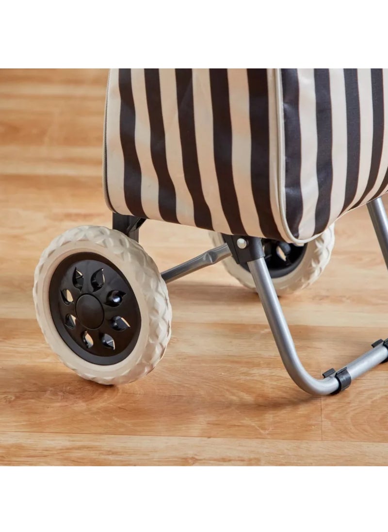 Feelings FEELINGS Folding Essential Shopping Trolley- in Stripes  - Image 5