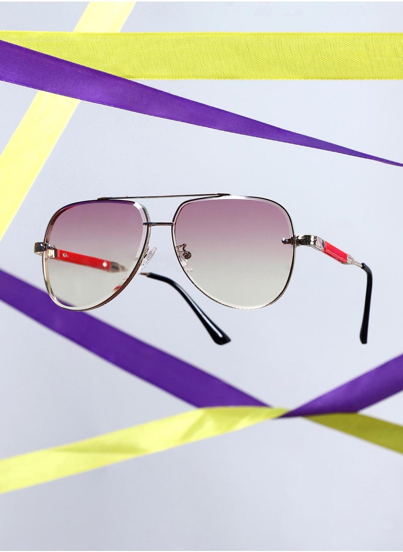 Haute Sauce - Polarized Full Rim Aviator Sunglasses For Women - Image 1