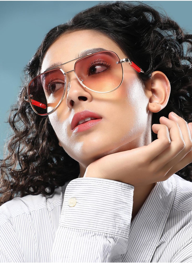 Haute Sauce - Polarized Full Rim Aviator Sunglasses For Women - Image 1