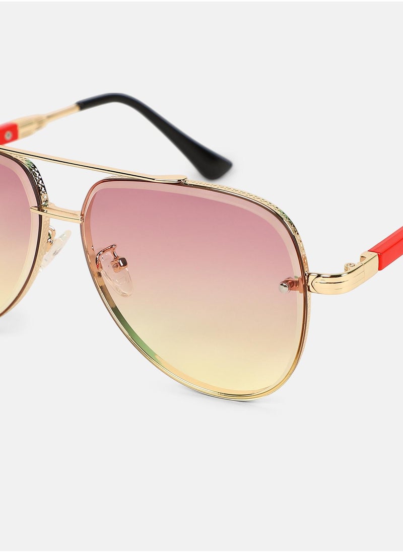 Haute Sauce - Polarized Full Rim Aviator Sunglasses For Women - Image 1