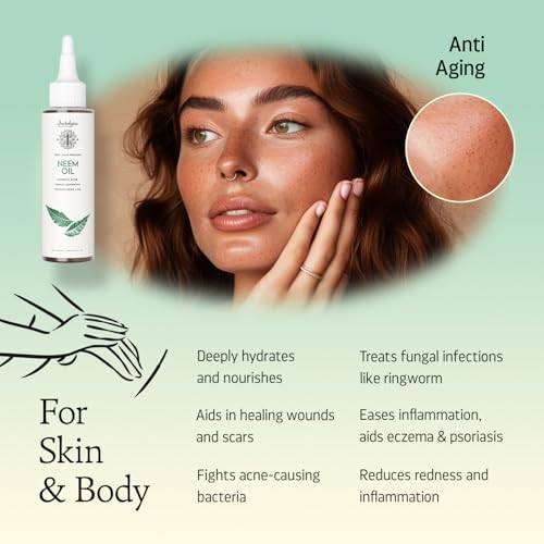Indulgeo Essentials 100% Cold Pressed Pure Herbal Neem Oil For Skin & Hair|Prevent Dandruff, Lice, Various Scalp Fungal Infections & Supports Skin'S Immunity| Neem Oil For All Skin & Hair Types- 100 ml - Image 5