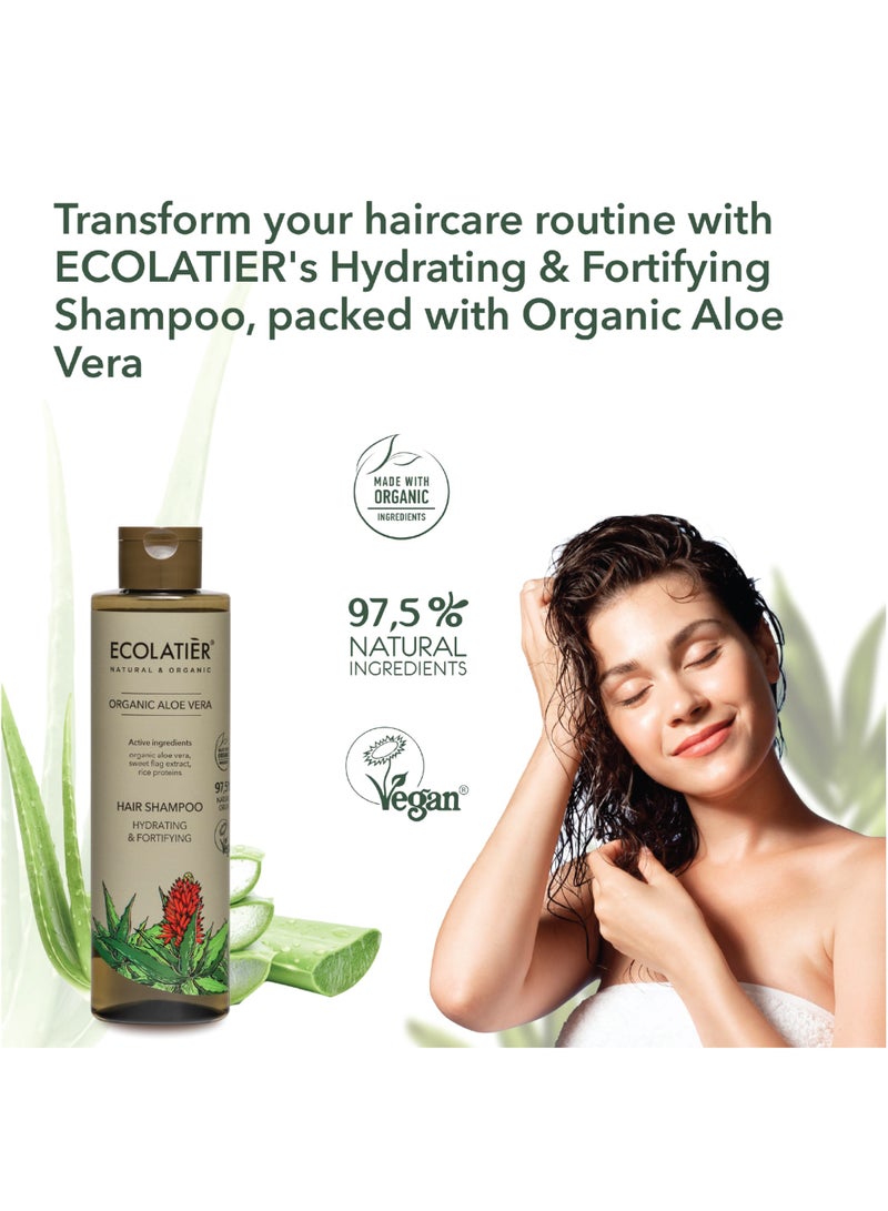 Ecolatier Organic Aloe Vera Hydrating & Fortifying Shampoo 250ml - Image 2