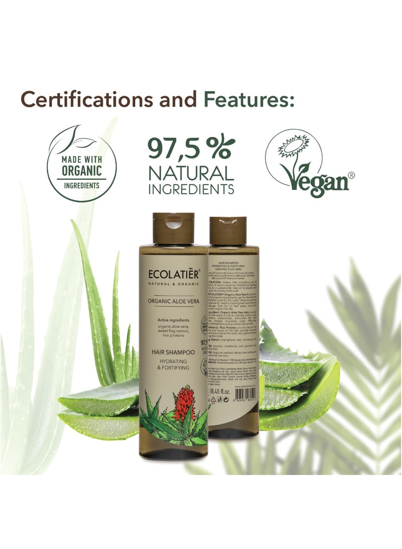 Ecolatier Organic Aloe Vera Hydrating & Fortifying Shampoo 250ml - Image 5