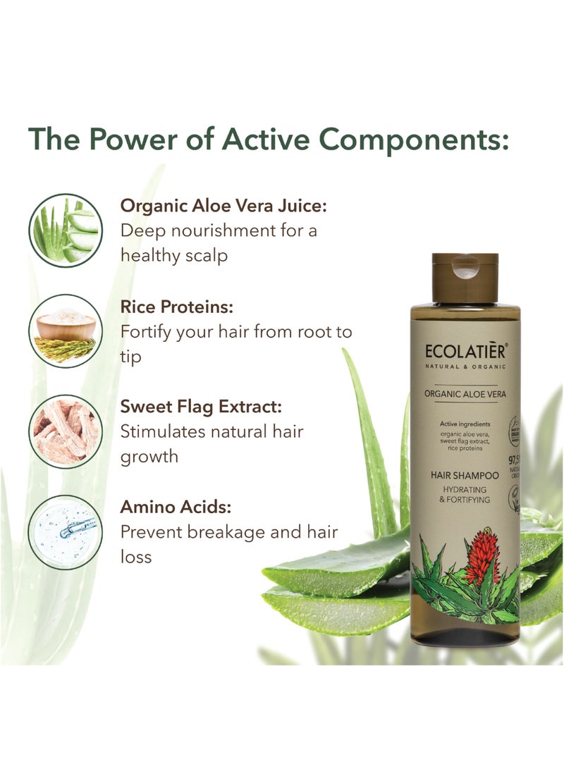 Ecolatier Organic Aloe Vera Hydrating & Fortifying Shampoo 250ml - Image 3