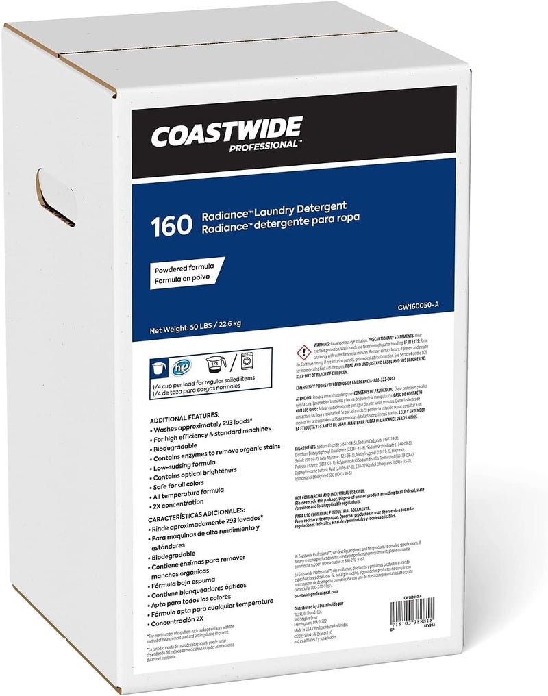 STAPLES Coastwide 665223 Radiance Powdered Laundry Detergent Citrus Scent 50 Lbs - Image 2