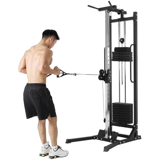 rayihni Single Side Adjustable Pulley Multifunctional Trainer Mr-A5, Home Gym Equipment With High And Low Pulley System For Lat Pulldowns And Seated Cable Row, Cable Fly Machine - Image 3