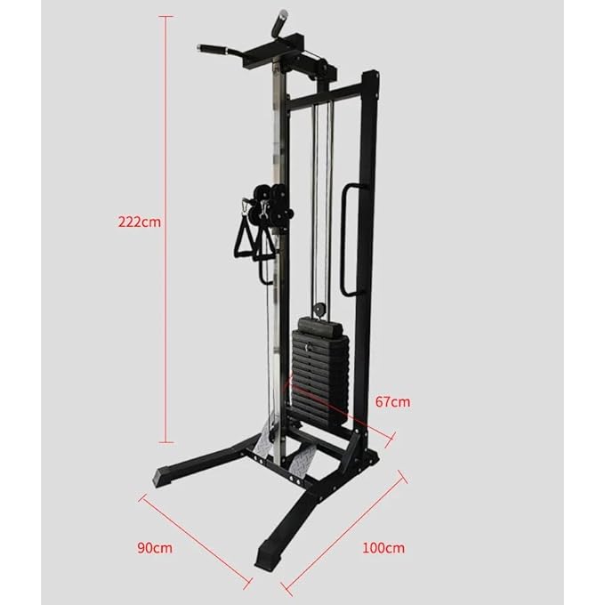 rayihni Single Side Adjustable Pulley Multifunctional Trainer Mr-A5, Home Gym Equipment With High And Low Pulley System For Lat Pulldowns And Seated Cable Row, Cable Fly Machine - Image 5