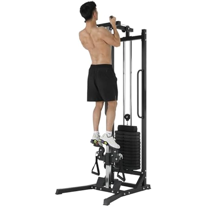 rayihni Single Side Adjustable Pulley Multifunctional Trainer Mr-A5, Home Gym Equipment With High And Low Pulley System For Lat Pulldowns And Seated Cable Row, Cable Fly Machine - Image 4