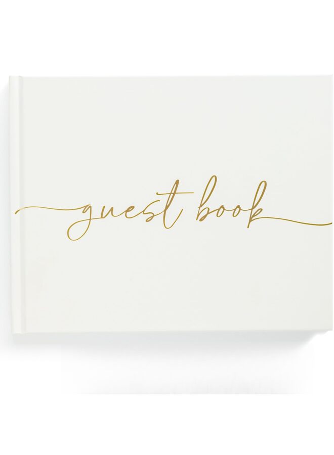 Wedding Guest Book - Elegant Guest Book Weddings Reception, Polaroid Guest Book for Wedding and Special Events - 100 Lined Pages for Wedding Sign in and Photos(WHITE) - Image 1
