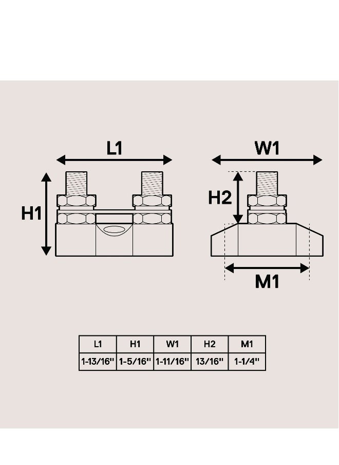 Power Distribution Terminal Block Connect Bus Bar 4Pcs M8 Dual Studs w or Bus Bar Max 48V DC 80A Positive and Negative Ground Insulated Junction Post for Auto Marine Car Trailer RV Boat Truck Black