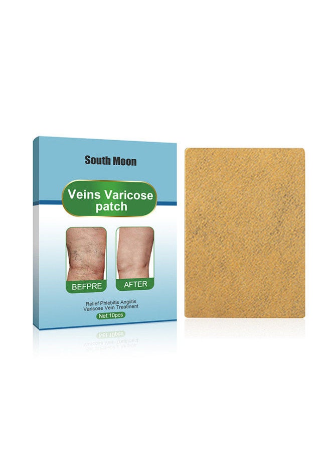 SOUTH MOON - South Moon 10Pcs Veins Varicose Patches Relieve Phlebitis Angiitis Improve Varicosity Soothing Leg Swelling Pain - Image 1
