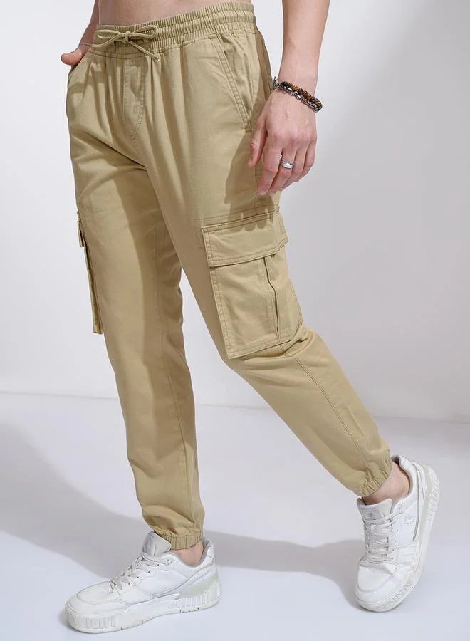 HIGHLANDER HIGHLANDER Mid Rise Slim Fit Joggers Trousers