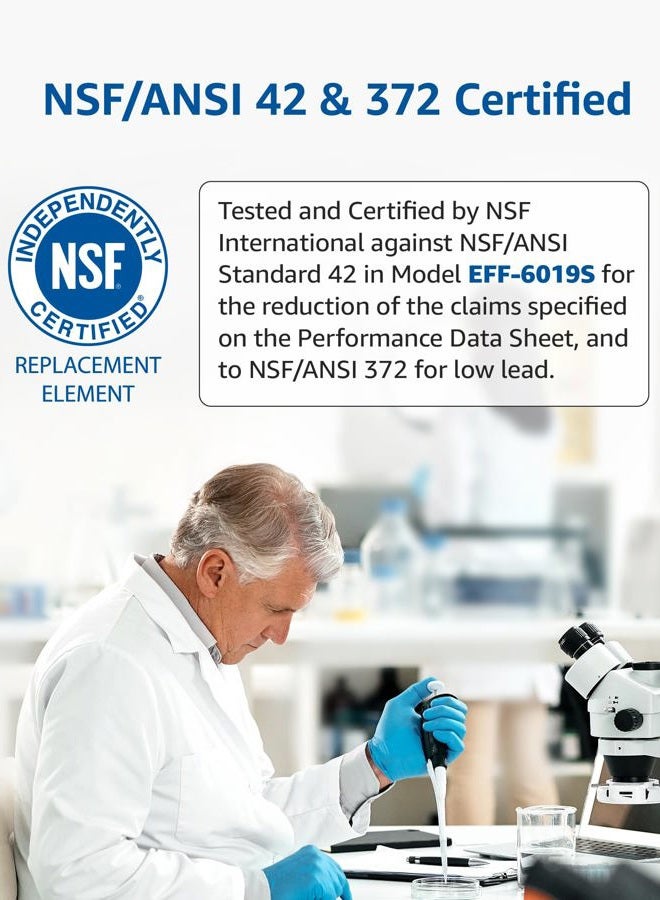 Maxblue RPWFE (with CHIP) NSF 401 Certified Refrigerator Water Filter, Replacement for GE® RPWFE, RPWF, WSG-4, WF277, GFE28GMKES, PFE28KBLTS, DFE28JSKSS, 4 Filters - Image 5