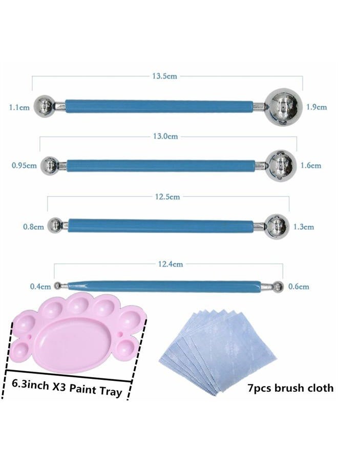 Fycooler Mandala Dotting Tools Painting Kit 41Pcs Pen Dotting Tools Mandala Stencil Ball Stylus Paint Tray for Mandalas Painting Rocks,Wall Decor Mandala Art Kit and Drafting Art Supplies - Image 3