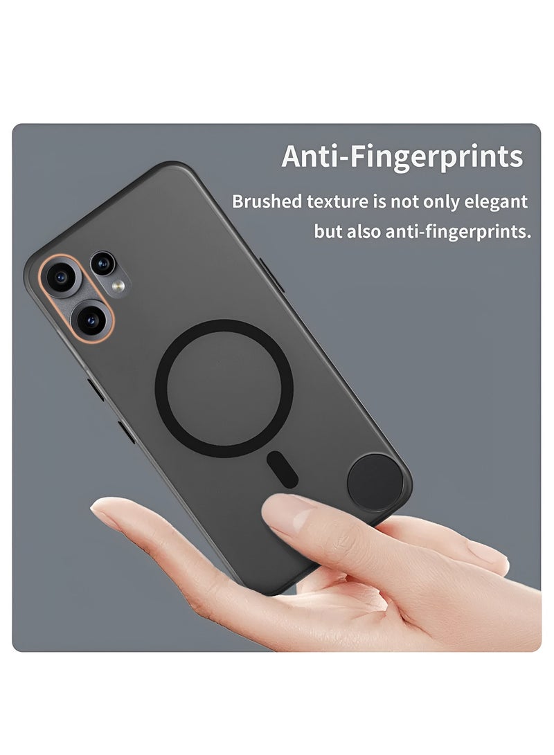 غطاء هاتف Nothing CMF Phone 2 Pro 5G 2025 هجين شفاف مع شحن مغناطيسي وحواف كاميرا مرتفعة مظهر أنيق (MCMPMN) - أسود - Image 4