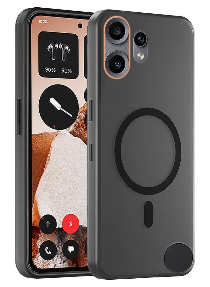 Wtech Nothing CMF Phone 2 Pro 5G 2025 Hybrid Translucent Magsafe with Magnetic Charging Raised Camera Lips Elegant Look Case Cover (MCMPMN) - Black - Image 1