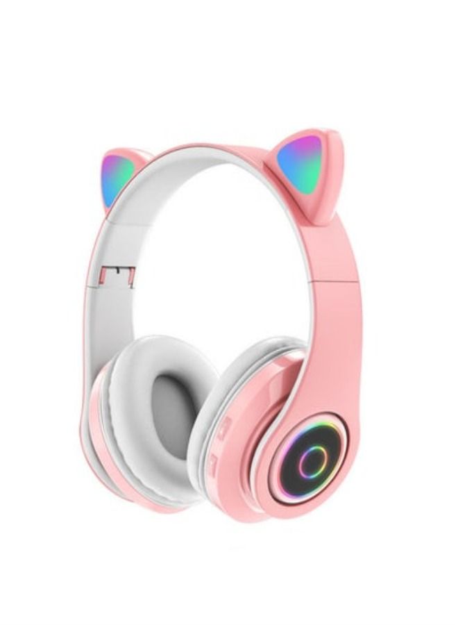 B39 Luminous Cat Ear Stereo Folding Card Music Game Headset - Image 1