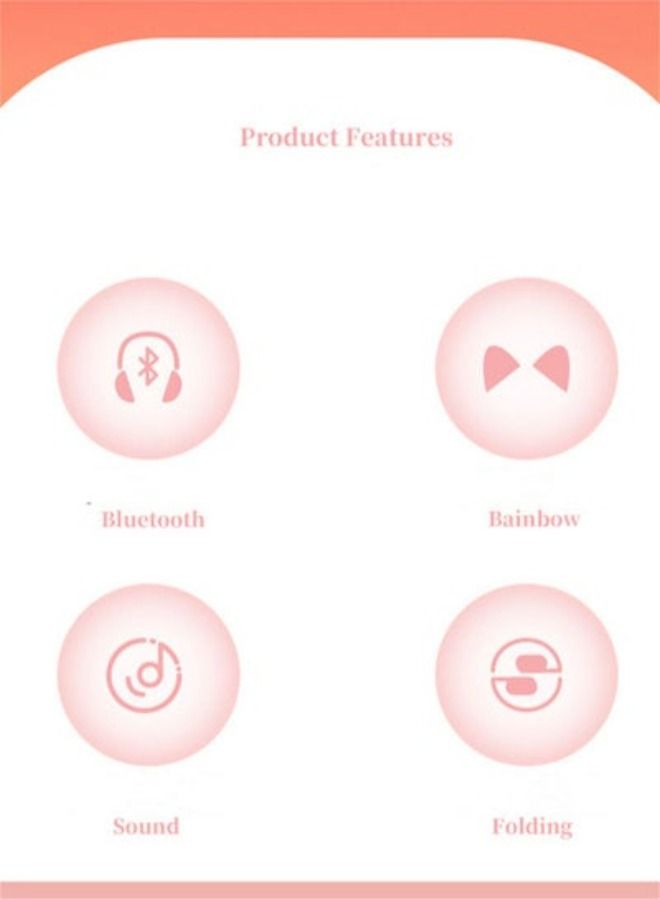 B39 Luminous Cat Ear Stereo Folding Card Music Game Headset - Image 5