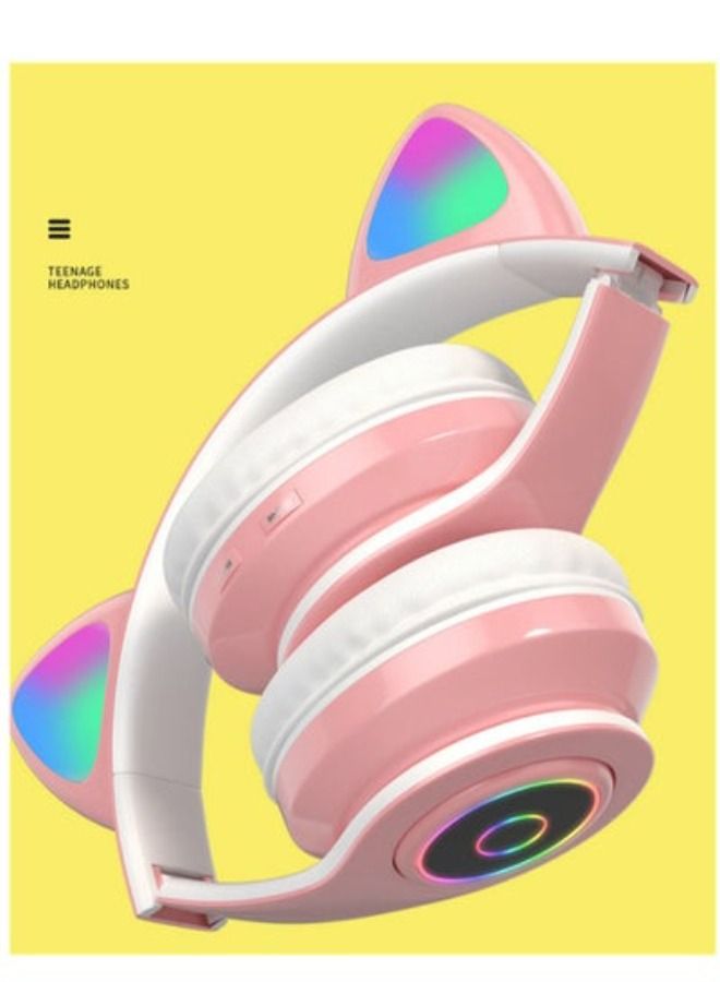 B39 Luminous Cat Ear Stereo Folding Card Music Game Headset - Image 2