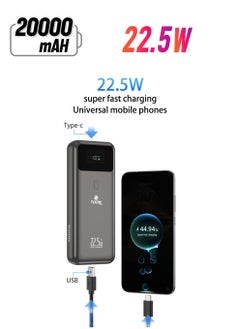 Zoom Plus ZP-20 20000mAh 22.5W Ultra Fast Charging Power Bank 1 Input 1 Output External Battery Pack Grey MAXIMO  - Image 1