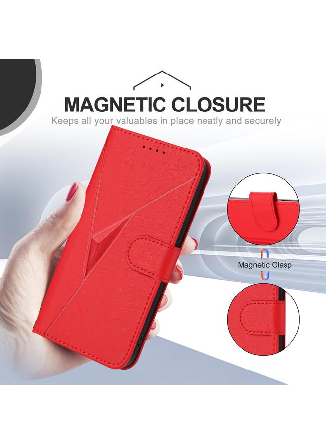 اس-توب جراب لهاتف Motorola Moto G 5G 2023، جراب هاتف جلدي بنمط مثلث ومشبك - Image 5