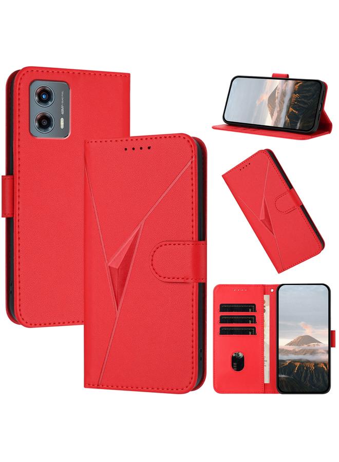 اس-توب جراب لهاتف Motorola Moto G 5G 2023، جراب هاتف جلدي بنمط مثلث ومشبك - Image 1