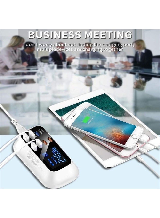 Smart Berry C2203 8-Port Fast Charging Station | 55W PD + QC 3.0 Multi-Device USB Charger with LED Display | Smart Desktop Charging Hub for Phones, Tablets & Accessories | Universal Compatibility - Image 4