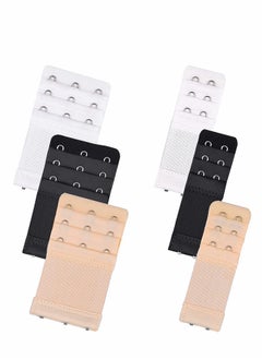 6 Pieces Women's Bra Extenders 2 Hook / 3 Hook Comfortable Stretchy Bra Extension Strap