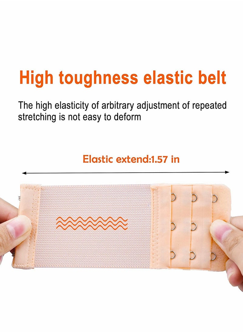 Excefore - 6 Pieces Women's Bra Extenders 2 Hook / 3 Hook Comfortable Stretchy Bra Extension Strap - Image 1