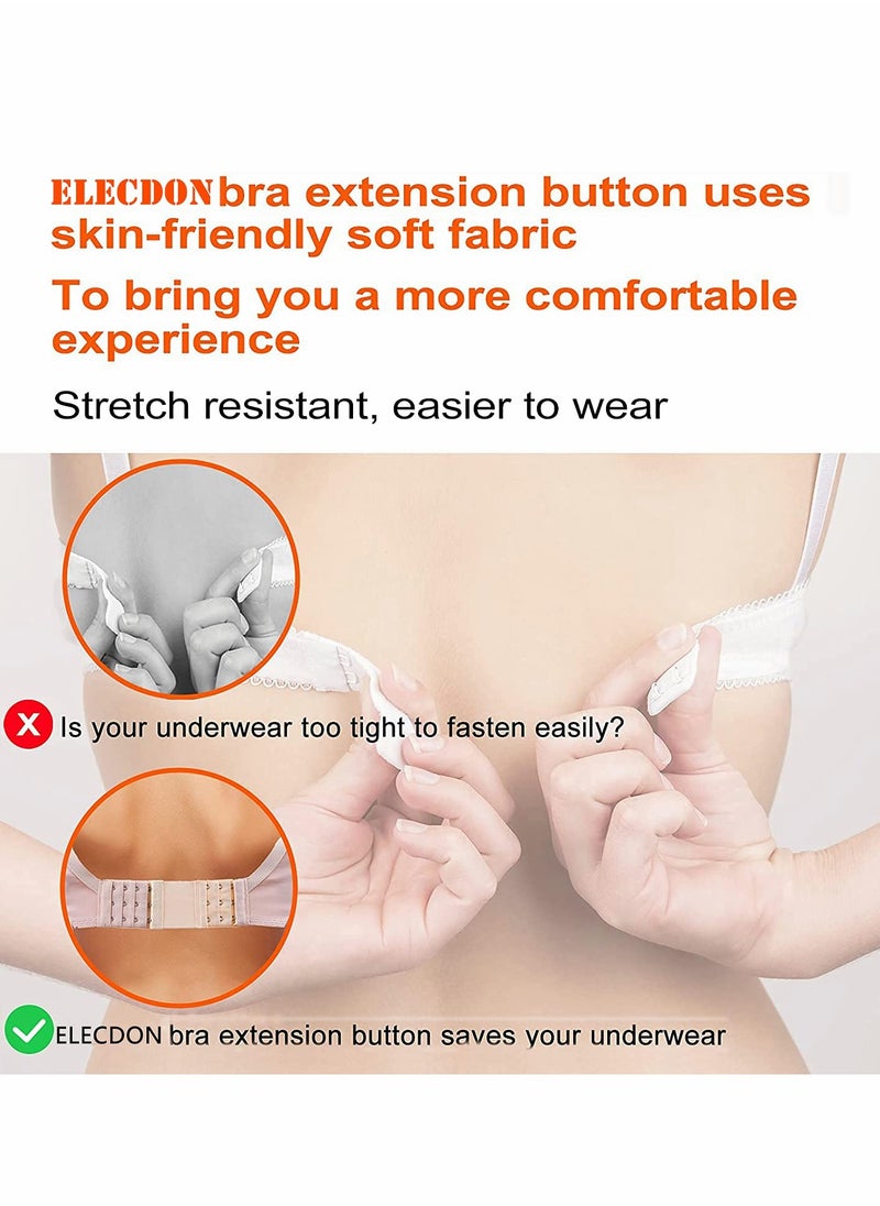 Excefore - 6 Pieces Women's Bra Extenders 2 Hook / 3 Hook Comfortable Stretchy Bra Extension Strap - Image 1