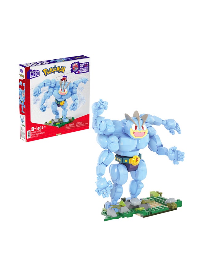 MEGA Pokémon Action Figure Building Toys, Machamp With 399 Pieces, 1 Poseable Character With Full Articulation, Gift Idea For Kids  - Image 1