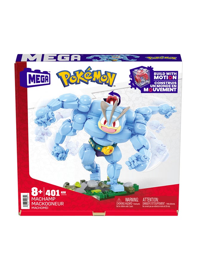MEGA Pokémon Action Figure Building Toys, Machamp With 399 Pieces, 1 Poseable Character With Full Articulation, Gift Idea For Kids  - Image 2