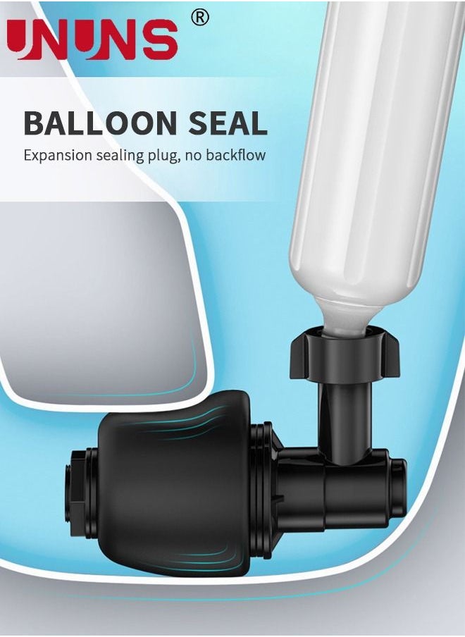 UNUNS - Toilet Plunger with Real-Time Barometer  Air Drain Blaster Kit  Clog Remover with Replaceable Heads  High Pressure Air Toilet Unclogger Plumbing Tools for Shower Sink Bathtub Clogged Pipe - Image 1
