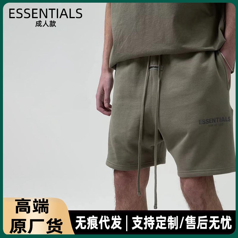 Essentials Shorts High Street Fog American Fashion Ins Reflective Drawstring Sports Casual Men'S And Women'S Pants - Image 2
